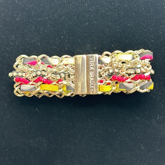 VERA BRADLEY “IN THE MIX” WOVEN BRACELET WITH MAGNETIC CLOSURE 💛🩷🩶🖤🤍 - Picture 6 of 8